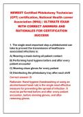2026-2027 NEWEST Certified Phlebotomy Technician &lpar;PBT&sol;CPT&rpar; Master Certification Bundle &vert; Complete ASCP & NHA Exam Prep with Verified Questions&comma; Correct Answers and Rationales for Certification Success