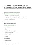 UTA FAMILY 3 ACTUAL EXAM 2026 FULL&NewLine;QUESTIONS AND SOLUTIONS VIEW AHEAD