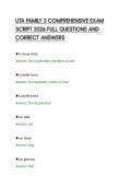 UTA FAMILY 3 COMPREHENSIVE EXAM&NewLine;SCRIPT 2026 FULL QUESTIONS AND&NewLine;CORRECT ANSWERS
