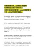 CONNECTICUT ALL LINES EXCEPT&NewLine;WORKERS COMP ADJUSTER FULL&NewLine;SOLUTION SCRIPT 2026 QUESTIONS WITH&NewLine;SOLUTIONS GRADED A&plus;