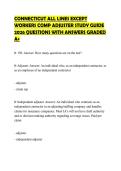 CONNECTICUT ALL LINES EXCEPT&NewLine;WORKERS COMP ADJUSTER&NewLine;CERTIFICATION EVALUATION 2026&NewLine;QUESTIONS WITH SOLUTIONS GRADED A&plus;