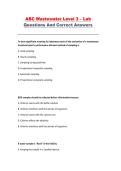 ABC Wastewater Level 3 Lab Questions and Answers &ndash; Laboratory Practice Exam Material