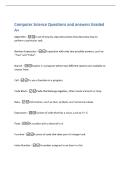 Computer Science Questions and answers Graded&NewLine;A&plus;