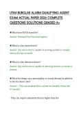 UTAH BURGLAR ALARM QUALIFYING AGENT&NewLine;EXAM ACTUAL PAPER 2026 COMPLETE&NewLine;QUESTIONS SOLUTIONS GRADED A&plus;