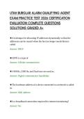 UTAH BURGLAR ALARM QUALIFYING AGENT&NewLine;EXAM PRACTICE TEST 2026 CERTIFICATION&NewLine;EVALUATION COMPLETE QUESTIONS&NewLine;SOLUTIONS GRADED A&plus;
