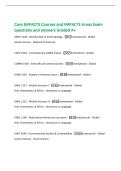 Core IMPACTS Courses and IMPACTS Areas Exam&NewLine;questions and answers Graded A&plus;
