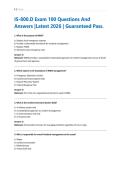 IS-800&period;D Exam 100 Questions And &NewLine;Answers &vert;Latest 2026 &vert; Guaranteed Pass&period;