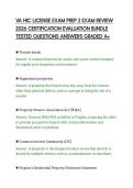 VA HIC LICENSE EXAM PREP 2 EXAM REVIEW&NewLine;2026 CERTIFICATION EVALUATION BUNDLE&NewLine;TESTED QUESTIONS ANSWERS GRADED A&plus;