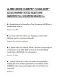 VA HIC LICENSE EXAM PREP 2 EXAM SCRIPT&NewLine;2026 EXAMPREP TESTED QUESTIONS&NewLine;ANSWERS FULL SOLUTION GRADED A&plus;