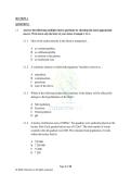 Grade 11 LS 2023 Term 3 Control test with marking guideline