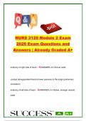 NURS 3120 Module 2 Exam &ndash; 500&plus; Cardiovascular&comma; Peripheral Vascular&comma; Abdominal Assessment & Nutrition Nursing Questions and Answers &vert; 2026