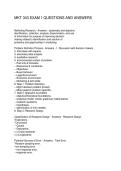 MKT 343 EXAM 1 QUESTIONS AND ANSWERS