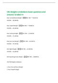 CRJ Weights Limitations Exam questions and&NewLine;answers Graded A&plus;