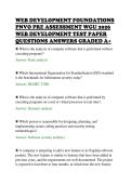 WEB DEVELOPMENT FOUNDATIONS&NewLine;PNVO PRE ASSESSMENT WGU 2026&NewLine;WEB DEVELOPMENT TEST PAPER&NewLine;QUESTIONS ANSWERS GRADED A&plus;