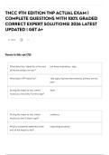 TNCC 9TH EDITION TNP ACTUAL EXAM &vert; COMPLETE QUESTIONS WITH 100&percnt; GRADED CORRECT EXPERT SOLUTIONS&vert; 2026 LATEST UPDATED &vert; GET A&plus;