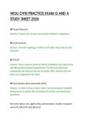 WGU C910 PRACTICE EXAM Q AND A&NewLine;STUDY SHEET 2026