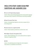 WGU C910 STUDY GUIDE EXAM PREP&NewLine;QUESTIONS AND ANSWERS 2026