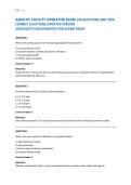 AQUATIC FACILITY OPERATOR EXAM 100 QUESTIONS AND 100&percnt; &NewLine;CORRECT SOLUTIONS&vert;UPDATED VERSION &NewLine;2026&sol;2027&rsqb;&excl;&excl;&excl;&vert;GUARANTEED PASS&vert;EXAM READY