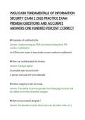 WGU D430 FUNDAMENTALS OF INFORMATION&NewLine;SECURITY EXAM 2 2026 PRACTICE EXAM&NewLine;PREMIUM QUESTIONS AND ACCURATE&NewLine;ANSWERS ONE HUNDRED PERCENT CORRECT