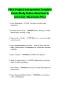FBLA Project Management Complete &NewLine;Exam Study Guide &lpar;Questions & &NewLine;Answers&rpar; &vert; Guarantee Pass 