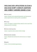 WGU D465 DATA APPLICATIONS OA EXAM 4&NewLine;2026 EXAM SCRIPT COMPLETE QUESTIONS&NewLine;AND CORRECT ANSWERS GRADED A PLUS