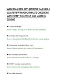 WGU D465 DATA APPLICATIONS OA EXAM 4&NewLine;2026 REVIEW PAPER COMPLETE QUESTIONS&NewLine;WITH EXPERT SOLUTIONS AND MARKING&NewLine;SCHEME