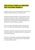 COSO ACTUAL PAPER 2026 QUESTIONS&NewLine;WITH SOLUTIONS GRADED A&plus;