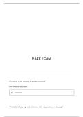 NACC EXAM QUESTIONS WITH VERIFIED ANSWERS
