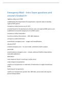 Emergency Med &ndash; Intro Exam questions and&NewLine;answers Graded A&plus;