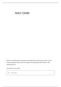 NACC EXAM QUESTIONS WITH VERIFIED ANSWERS