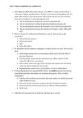 BIOL 331 Final Exam&colon; Practice Questions and Answer Key