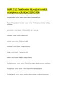 NUR 310 final exam Questions with complete solution 2025&sol;2026