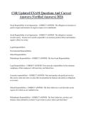 CSR Updated EXAM Questions And Correct Answers &lpar;Verified Answers&rpar; 2026