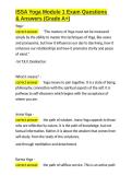 ISSA Yoga Module 1 Exam Questions & Answers &lpar;Grade A&plus;&rpar;&period;docx&NewLine;&NewLine;