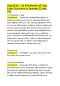 Yoga ISSA The Philosophy of Yoga Exam Questions & Answers &lpar;Grade A&plus;&rpar;&period;docx&NewLine;&NewLine;