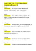 ISSA Yoga Cert Exam Questions & Answers &lpar;Grade A&plus;&rpar;&period;docx&NewLine;&NewLine;