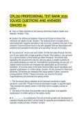 CPL250 ACTUAL TEST SCRIPT 2026&NewLine;COMPLETE QUESTIONS AND ANSWERS&NewLine;VERIFIED