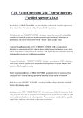 CSR Exam Questions And Correct Answers &lpar;Verified Answers&rpar; 2026