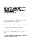 CPI NONVIOLENT CRISIS INTERVENTION&NewLine;2024 BUNDLED EXAM FINAL STUDY&NewLine;GUIDE 2026 QUESTIONS WITH ANSWERS&NewLine;GRADED A&plus;