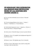 CPI NONVIOLENT CRISIS INTERVENTION&NewLine;2024 BUNDLED EXAM COMPREHENSIVE&NewLine;TEST PAPER 2026 QUESTIONS WITH&NewLine;ANSWERS GRADED A