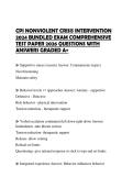 CPI NONVIOLENT CRISIS INTERVENTION&NewLine;2024 BUNDLED EXAM CERTIFICATION&NewLine;REVIEW SET 2026 QUESTIONS WITH&NewLine;ANSWERS GRADED A&plus;