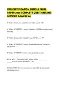 CPSI EXAMINATION BUNDLE PRACTICE&NewLine;TEST 2026 TESTED QUESTIONS GRADED A&plus;