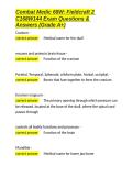 Combat Medic 68W Fieldcraft 2 C168W144 Exam Questions & Answers &lpar;Grade A&plus;&rpar;&period;docx&NewLine;&NewLine;