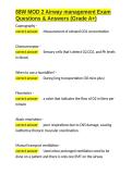 68W MOD 2 Airway management Exam Questions & Answers &lpar;Grade A&plus;&rpar;&period;docx&NewLine;&NewLine;