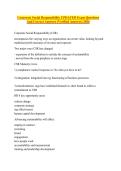 Corporate Social Responsibility UPDATED Exam Questions And Correct Answers &lpar;Verified Answers&rpar; 2026