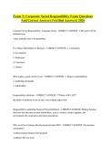 Exam 3 Corporate Social Responsibility Exam Questions And Correct Answers &lpar;Verified Answers&rpar; 2026