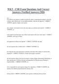 WKT - CSR Exam Questions And Correct Answers &lpar;Verified Answers&rpar; 2026