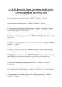 CA CSR Practice Exam Questions And Correct Answers &lpar;Verified Answers&rpar; 2026