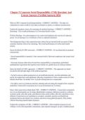 Chapter 5 Corporate Social Responsibility &lpar;CSR&rpar; Questions And Correct Answers &lpar;Verified Answers&rpar; 2026