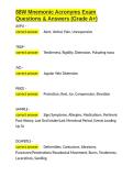68W Mnemonic Acronyms Exam Questions & Answers &lpar;Grade A&plus;&rpar;&period;docx&NewLine;&NewLine;